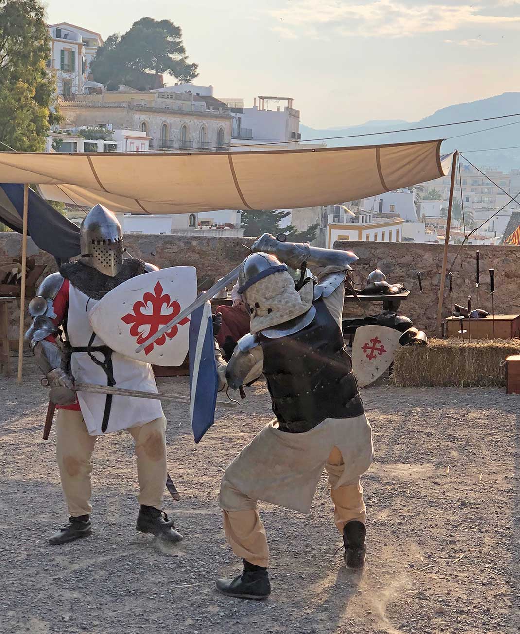 Ritter auf dem Mittelalterfest von Ibiza