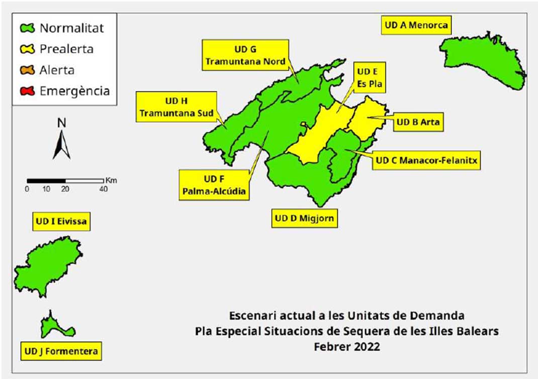 Die Grundwasser-Reserven auf den Balearen im Februar 2022