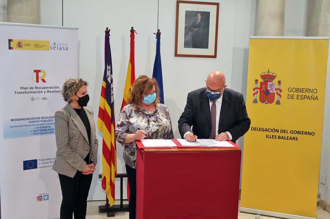 Unterzeichnung des Vertrages für die Verbesserung des Wasserkreislaufs auf Formentera