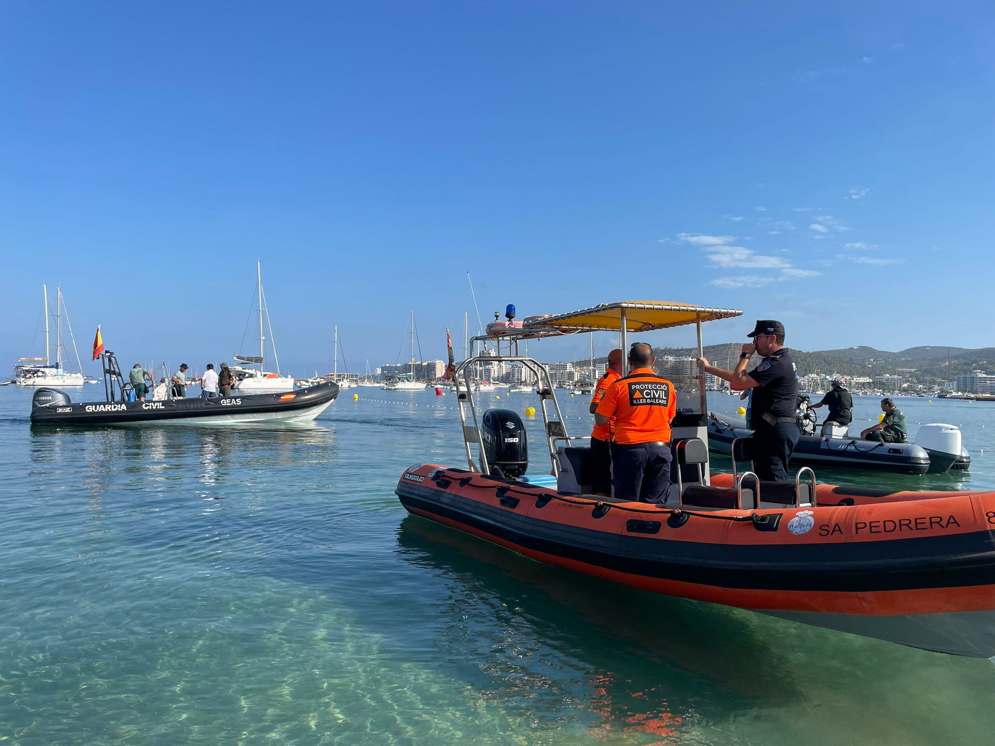 Sant Josep Bucht Kontrolle Foto GOIB